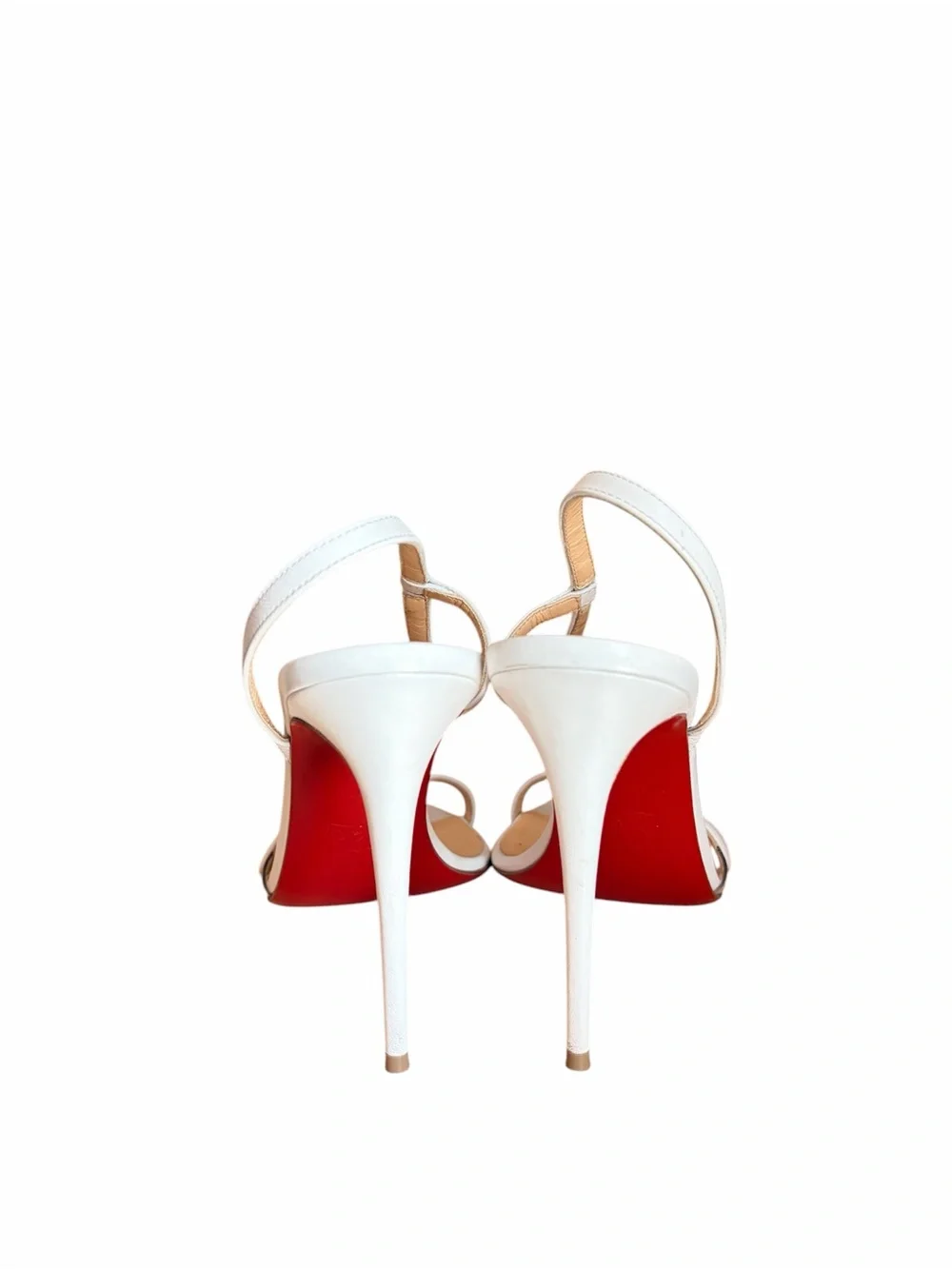 Christian Louboutin Rosalie White wedding bride sandals heels